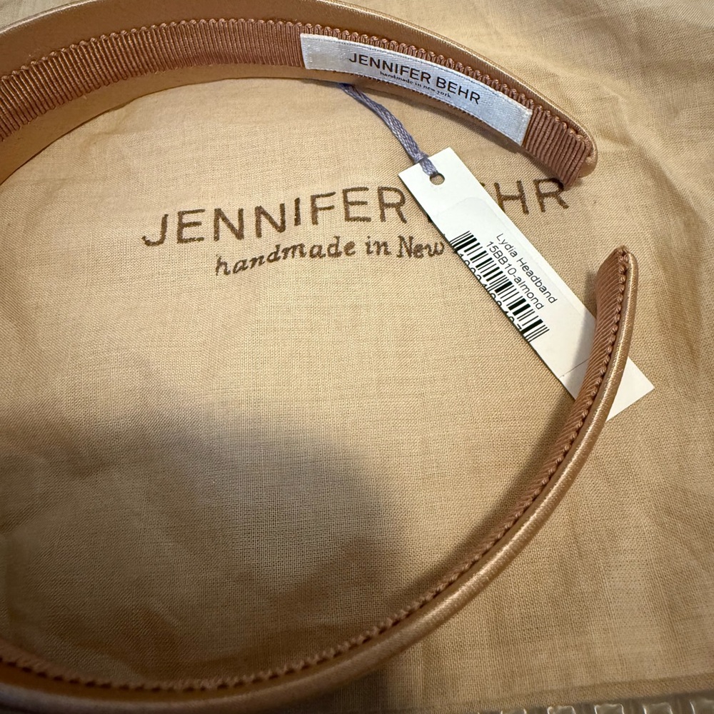NWT Jennifer Behr Almond Beige Lydia Headband